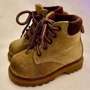 French Toast Toddler Leather Wook Boots -Size 5